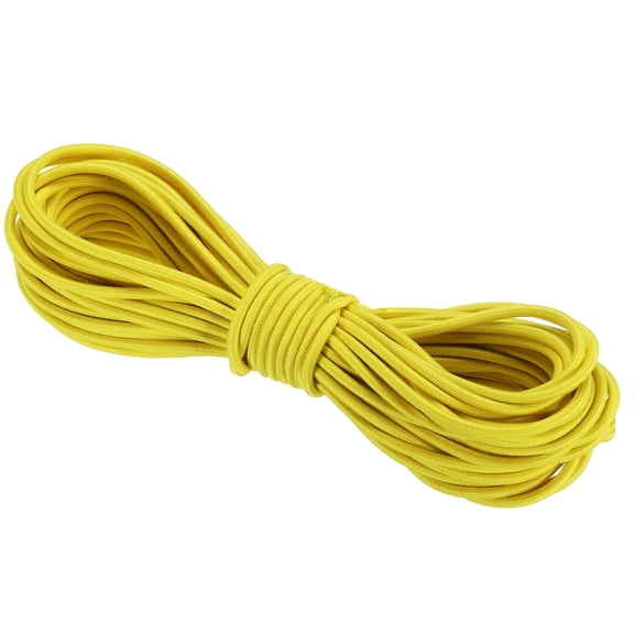 Uxcell Elastic Cord Heavy Stretch String Rope for Crafting DIY Sewing Hook Straps Camping Tie Down Strap Light Yellow 3mm x 10m