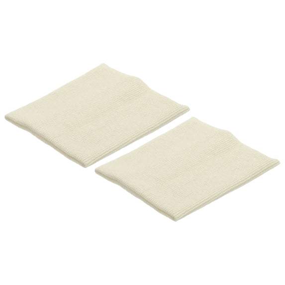 Uxcell Elastic Cuffs Ribbed Trims Cotton Fabric Knit Rib Stretch Tape Cuff Sleeve Waistband for Sewing Beige 3" x 3.5 "