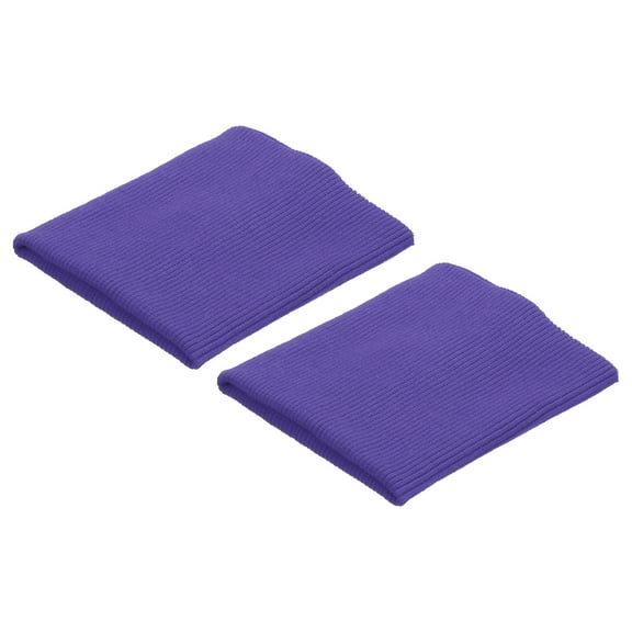 Uxcell Elastic Cuffs Ribbed Trims Cotton Fabric Knit Rib Stretch Tape Cuff Sleeve Waistband for Sewing Deep Purple 3" x 3.5 "