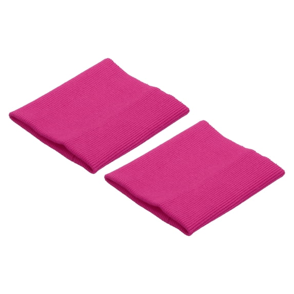 Uxcell Elastic Cuffs Ribbed Trims Cotton Fabric Knit Rib Stretch Tape Cuff Sleeve Waistband for Sewing Rose Red 3" x 3.5 "