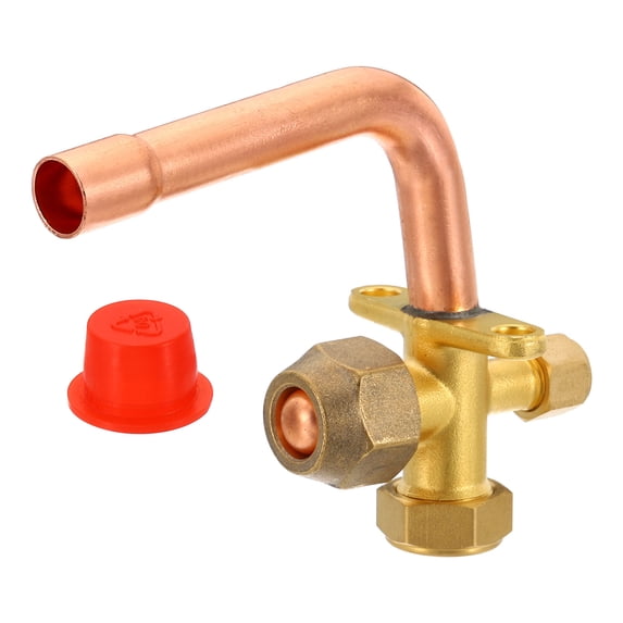Uxcell Elbow 90 Degree Air Conditioner Stop Valve Fit for 1/2" OD Copper Tube