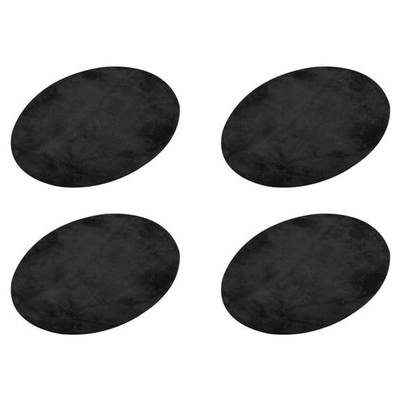 Uxcell Elbow Knee Fabric Patches Repair Patches Oval 4 Pack Black