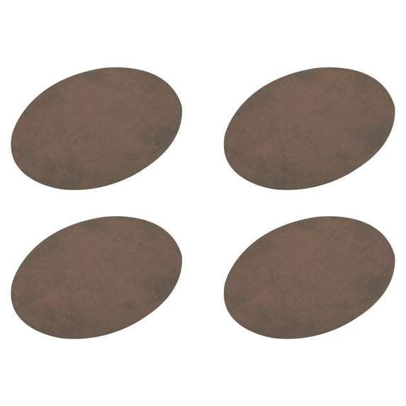 Uxcell Elbow Knee Fabric Patches Repair Patches Oval 4 Pack Light Brown