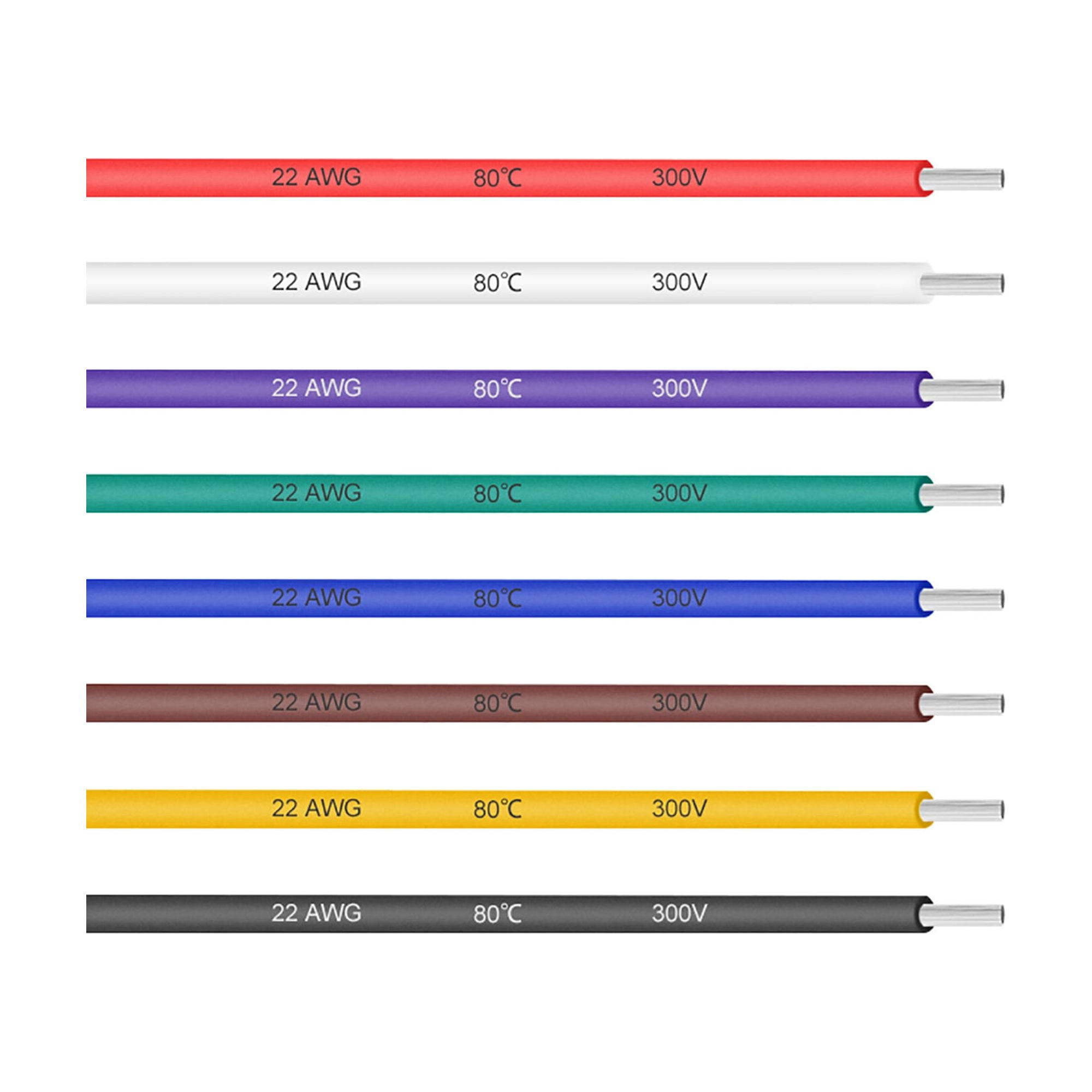Order 22 AWG UL1007 Stranded Wire C&S Kit, Orange - 9 Inches