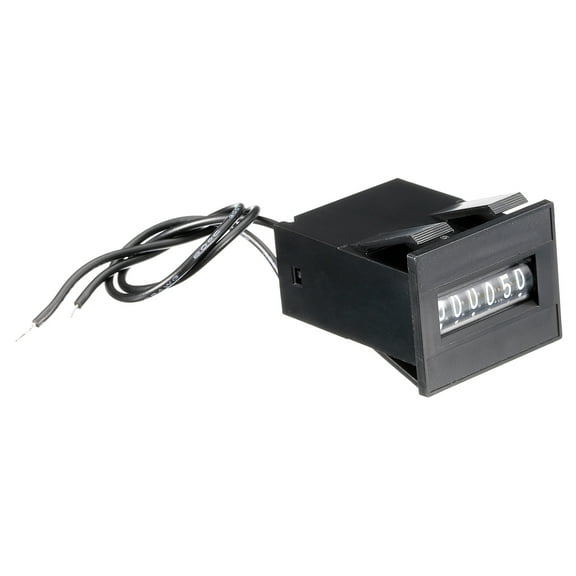 Uxcell Electromagnetic Counter Electronic Pulse Totalizer 0-999999 Range DC7-24V