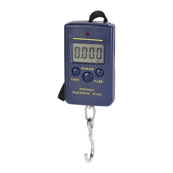 Uxcell Electronic Digital Handle Spring Scale 40000g/10g Portable Hanging Balance Weight ABS Blue