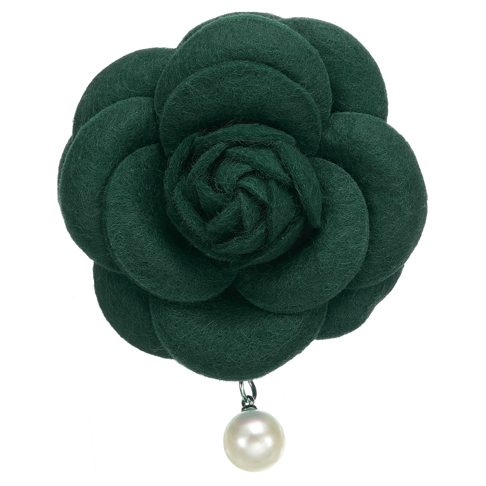Flowerpetaljacquardballoonone-piece新品タグ付 Uxcell Elegant Camellia Flower Brooches Fabric Artificial Pearl