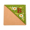 thumbnail image 1 of Uxcell Embroidered Corner Bookmark Cute Flower Stitched Triangle Book Page Mark for Book Lover Teacher Green Letter B, 1 of 6
