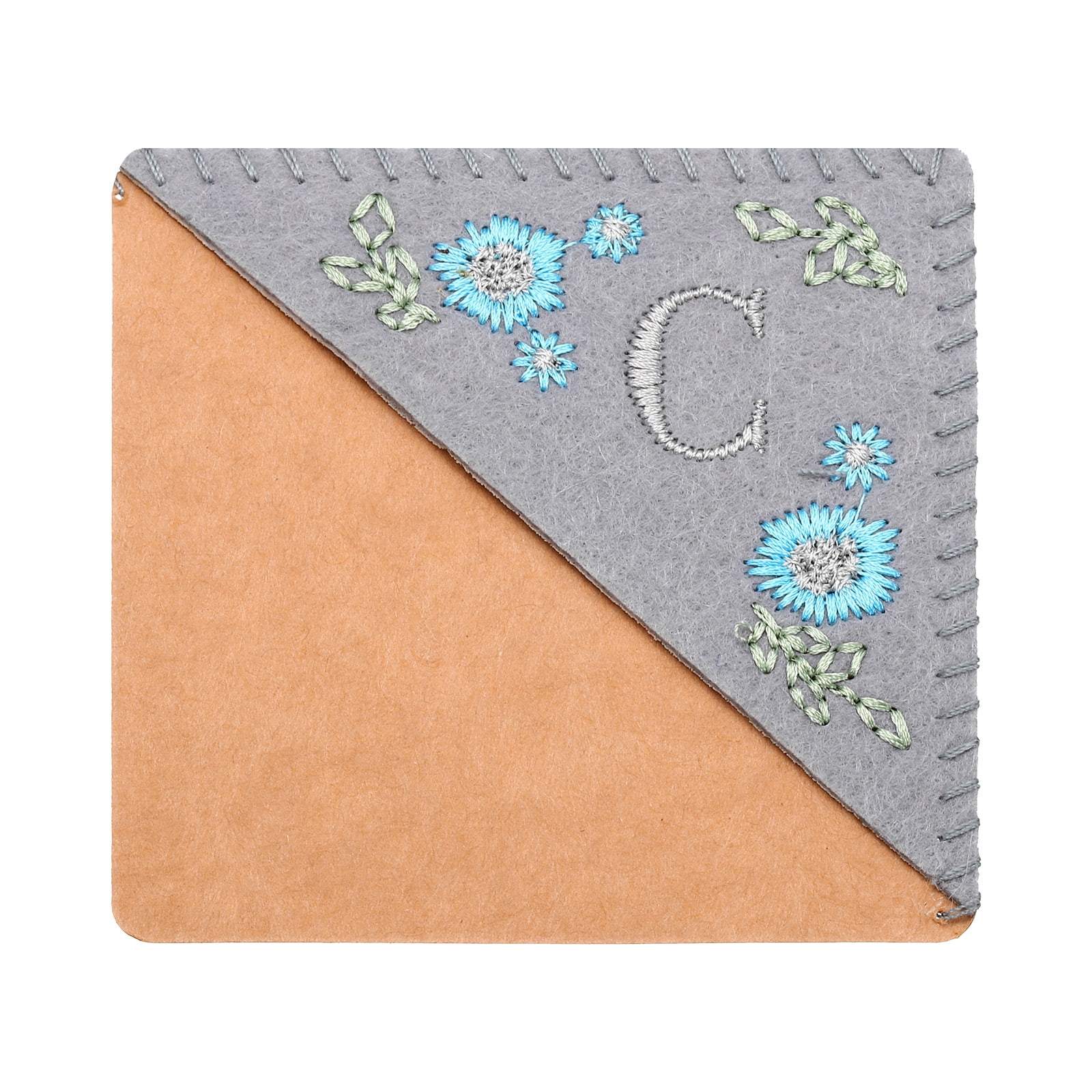 Uxcell Embroidered Corner Bookmark Cute Flower Stitched Triangle