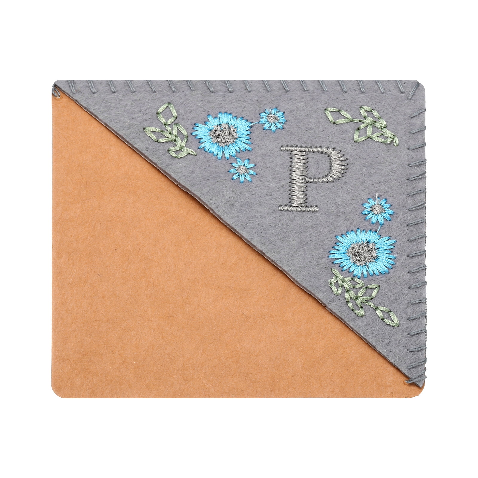 Uxcell Embroidered Corner Bookmark Cute Flower Stitched Triangle Book ...