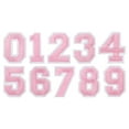 thumbnail image 1 of Uxcell Embroidered Numbers Patches, Numbers 0-9 Applique Embroidered Patch Sew on Decals 1.77 Inch, Pink 10 Pcs, 1 of 7