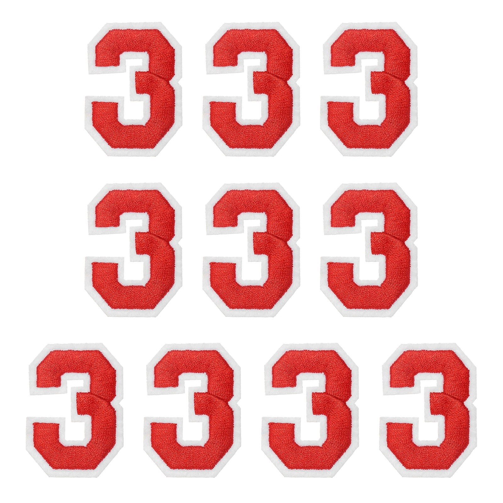Uxcell Embroidered Numbers Patches, Numbers 3 Applique Embroidered ...
