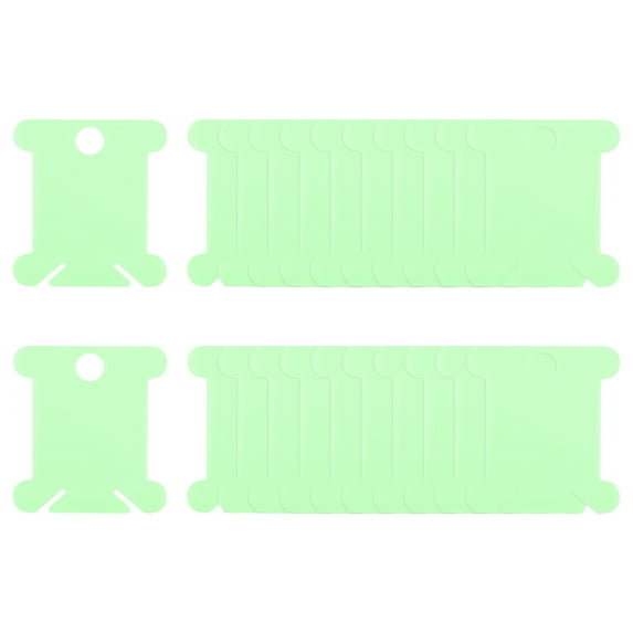 Uxcell Embroidery Floss Bobbins Plastic for Cross Stitch Thread Bright Green, 300 Pieces