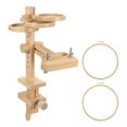 thumbnail image 1 of Uxcell Embroidery Hoop Stand, Adjustable Beech Wood Cross Stitch Holder with Storage Tray, 1 of 7