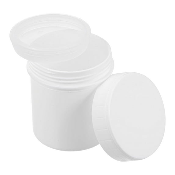 Uxcell Empty Plastic Paint Pail with Sealing Lid 0.04 -Gallon/150mL White 5Packs