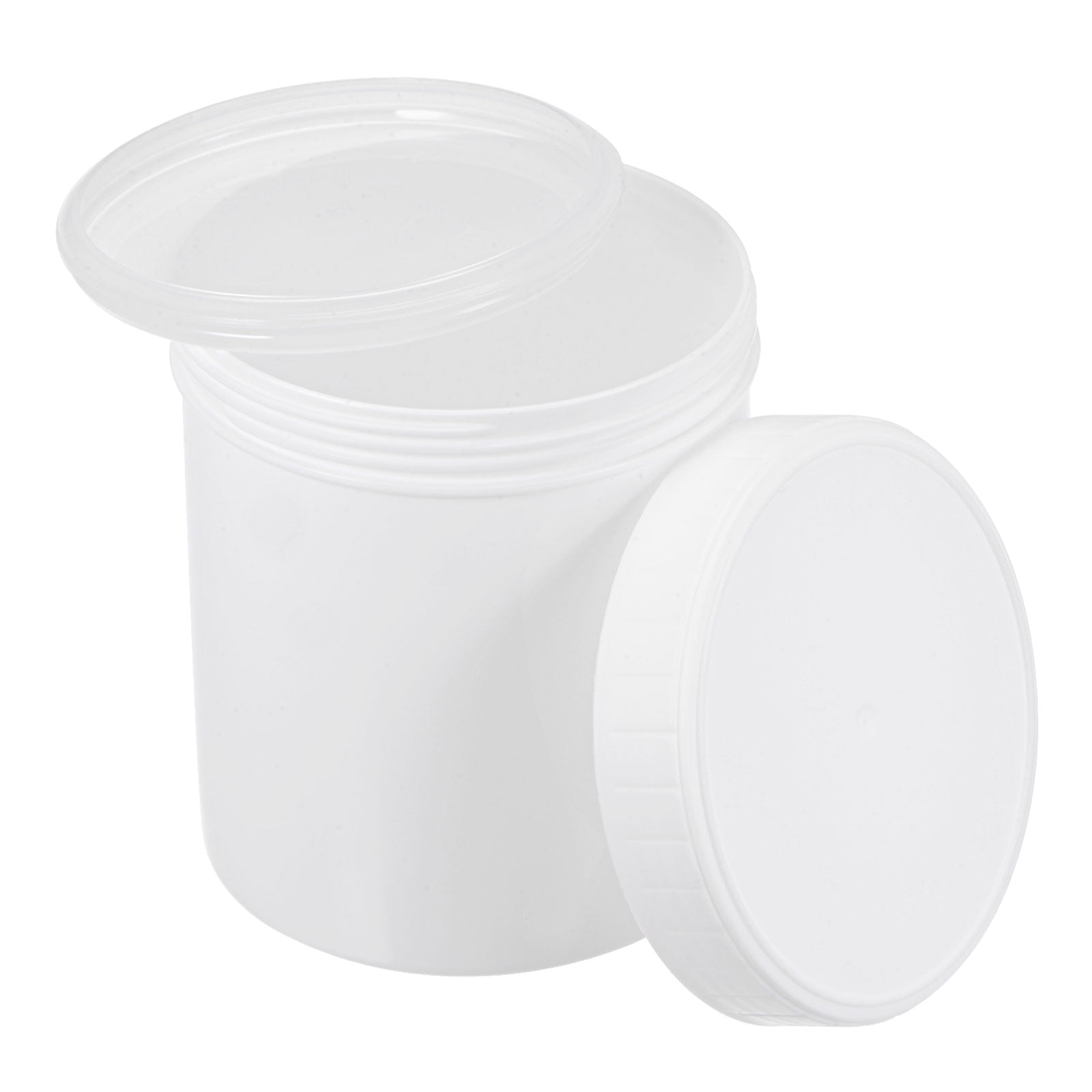 Uxcell Empty Plastic Paint Pail with Sealing Lid 0.26 Gallon White 2 Pack