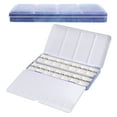 thumbnail image 1 of Uxcell Empty Watercolor Palette, Metal Watercolor Tin with 28pcs Full Pans Paint Box, Blue 28 Wells, 1 of 7
