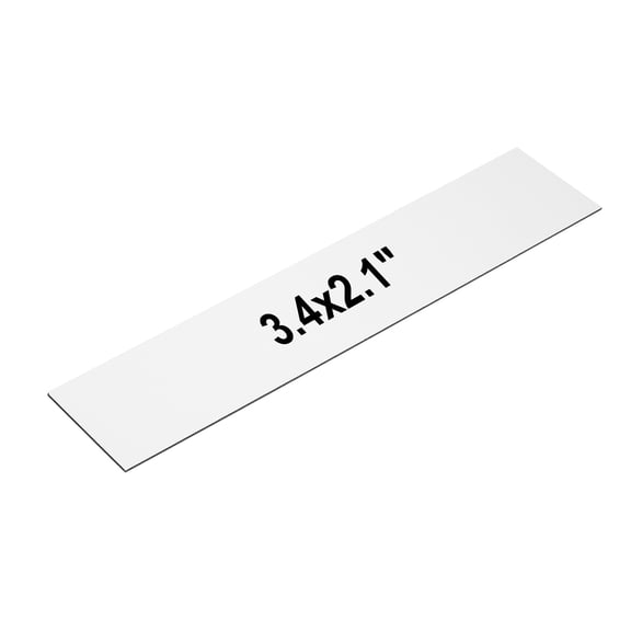 Uxcell Engraved Name Plates 2" x 10" x 0.05" ABS Custom Engraved Name Plate Laser Engraving Blanks for Personalized Nameplates Office Wall Desk DIY Supplies, White(Black Base)