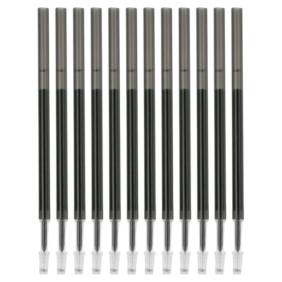 Uxcell Erasable Gel Pen Refills, 12 Pcs Gel Ink Pens Refills Press Click Pen Fine Point 0.5mm, Black