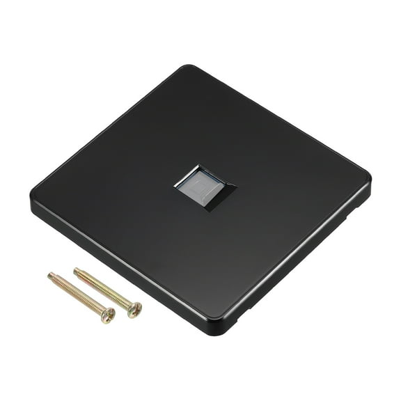 Uxcell Ethernet Socket Single Port RJ45 CAT6 Wall Plate Black for Ethernet Cable Networking Socket Box
