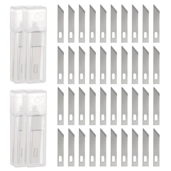 Uxcell Exacto Knife Blades #1 Hobby Knife Blades Precision Exacto Blades Hobby Knife Blade Refills 40 Pack