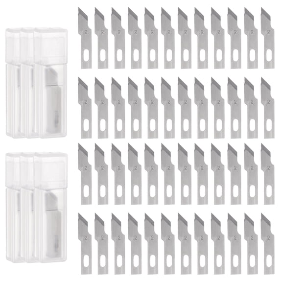Uxcell Exacto Knife Blades #12 Hobby Knife Blades Precision Exacto Blades Hobby Knife Blade Refills 60 Pack