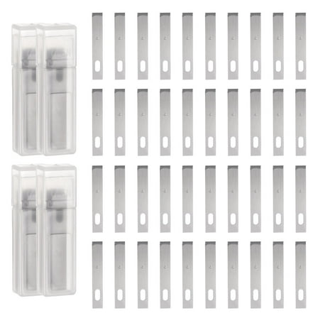 Uxcell Exacto Knife Blades #4 Hobby Knife Blades Precision Exacto Blades Hobby Knife Blade Refills 40 Pack