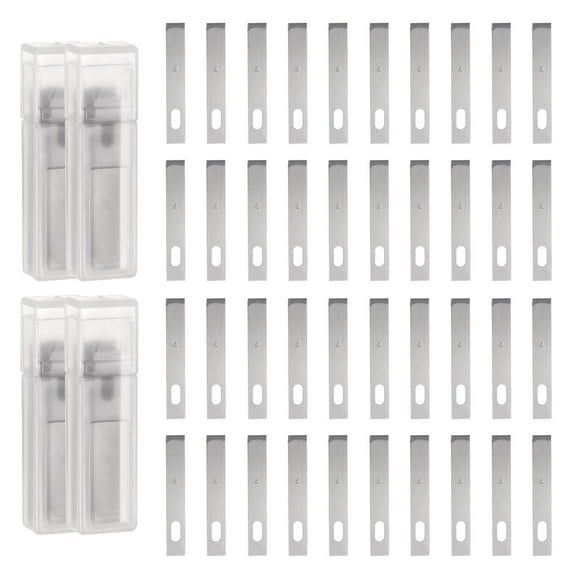 Uxcell Exacto Knife Blades #4 Hobby Knife Blades Precision Exacto Blades Hobby Knife Blade Refills 40 Pack
