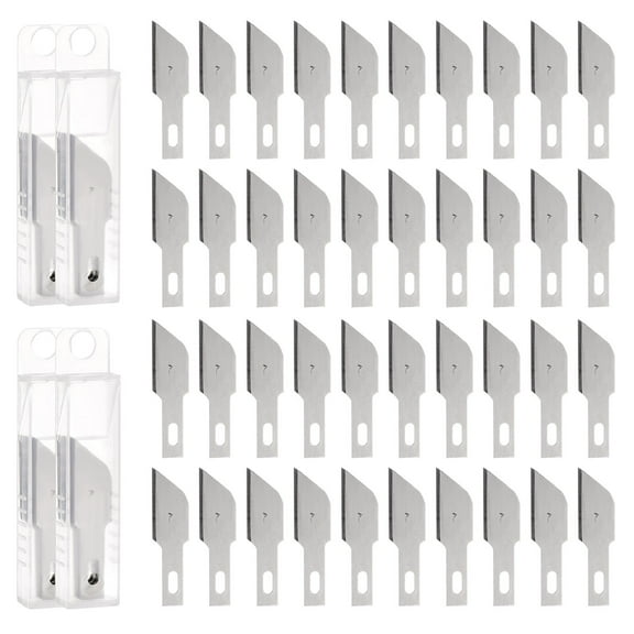 Uxcell Exacto Knife Blades #7 Hobby Knife Blades Precision Exacto Blades Hobby Knife Blade Refills 40 Pack