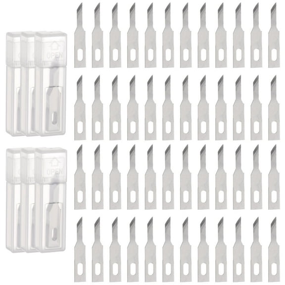 Uxcell Exacto Knife Blades #A16 Hobby Knife Blades Precision Exacto Blades Hobby Knife Blade Refills 60 Pack