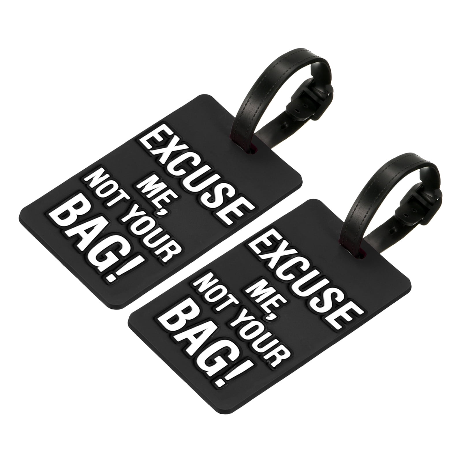 Uxcell Excuse Me, Not Your Bag Pattern PVC Luggage Tag Identifier Card