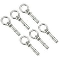 thumbnail image 1 of Uxcell Expansion Eye Bolt M6x50mm 304 Stainless Steel Shoulder Anchors Eyebolt Screw with Eye Ring Silver 6Pack, 1 of 6