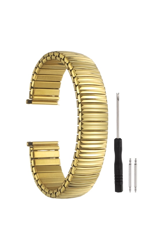 Expansion Watch Band 18mm Stainless Steel Stretch Watch Straps, Yellow