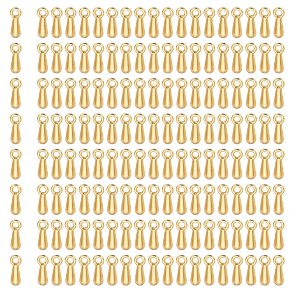 Uxcell Extender Chain Teardrop, 400 Pcs Metal Tear Drop Dangle End Beads, Gold Tone