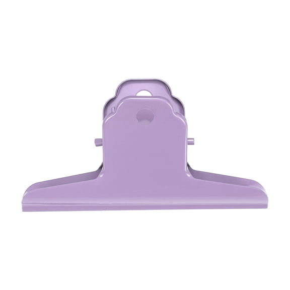 Uxcell Extra Large Binder Clips, 3.9" Metal Chip Clips Paper Clamps Hinge Clamp for DIY Crafts, Paintings, Drawings, Photos, Snacks, Foods Home Office Supplies, Purple