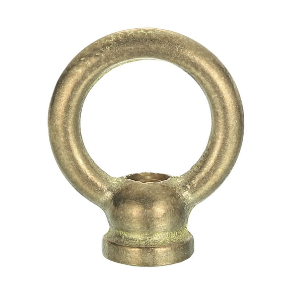 Uxcell Eye Nut 220lbs Max Load M10 Thread Ring Shape Female Loop Copper Hook Rings for Hanging Lamp Chandelier, 46x39mm Pack of 1