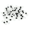 thumbnail image 1 of Uxcell Eyeglass Chain Connector Adjustable Anti Slip Rubber Strap Holder Chain End Loop White Black 50 Pack, 1 of 5