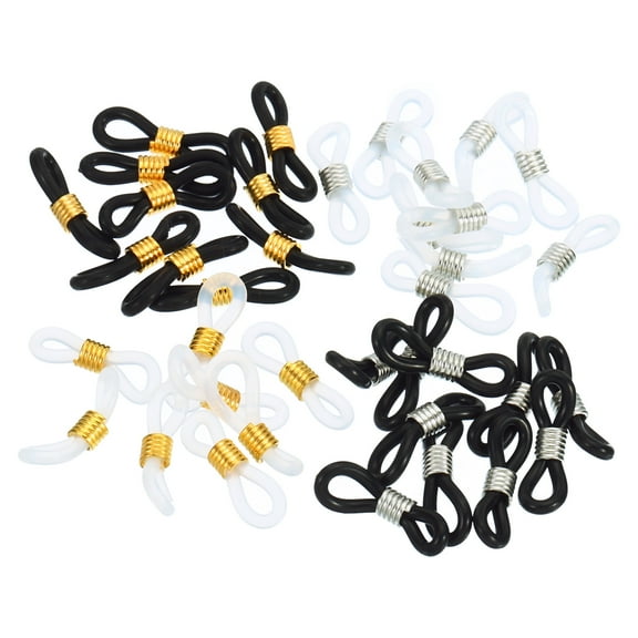Uxcell Eyeglass Chain Connector Retainer Adjustable Anti Slip Strap Holder Chain End Loop Multi Style 40 Pack