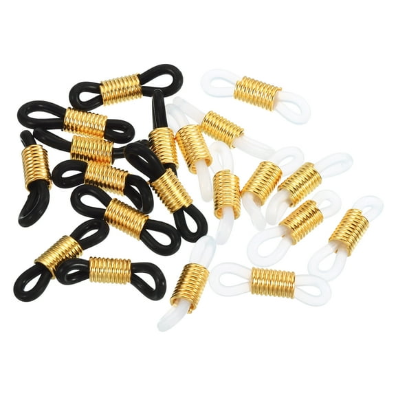 Uxcell Eyeglass Chain Connector Retainer Adjustable Anti Slip Strap Holder End Loop Large Size Gold 20 Pack
