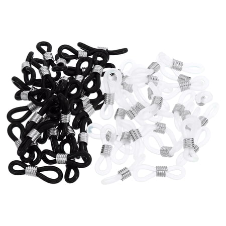 Uxcell Eyeglass Chain Connector Retainer Anti Slip Strap Holder Chain End Loop Silver 60 Pack