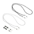 thumbnail image 1 of Uxcell Eyeglass Chains for Women, 2Pcs Stylish Glasses Chain Sunglass Strap Glasses Beaded String, White, Black, 1 of 5