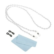 Uxcell Eyeglass Chains for Women, Stylish Glasses Chain Sunglass Strap Glasses Beaded String Holder, White