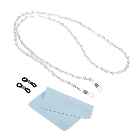 Uxcell Eyeglass Chains for Women, Stylish Glasses Chain Sunglass Strap Glasses Beaded String Holder, White