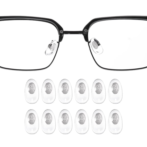 Uxcell Eyeglass Nose Pad Anti-Slip Glasses Nose Grips Titanium Logo Glasses Nose Pads for Plastic Frames Glasses 6