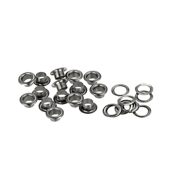 Uxcell Eyelets with Washers, 11 x 6 x 5mm Iron Through Hole Hollow Rivets Grommets Black 200set