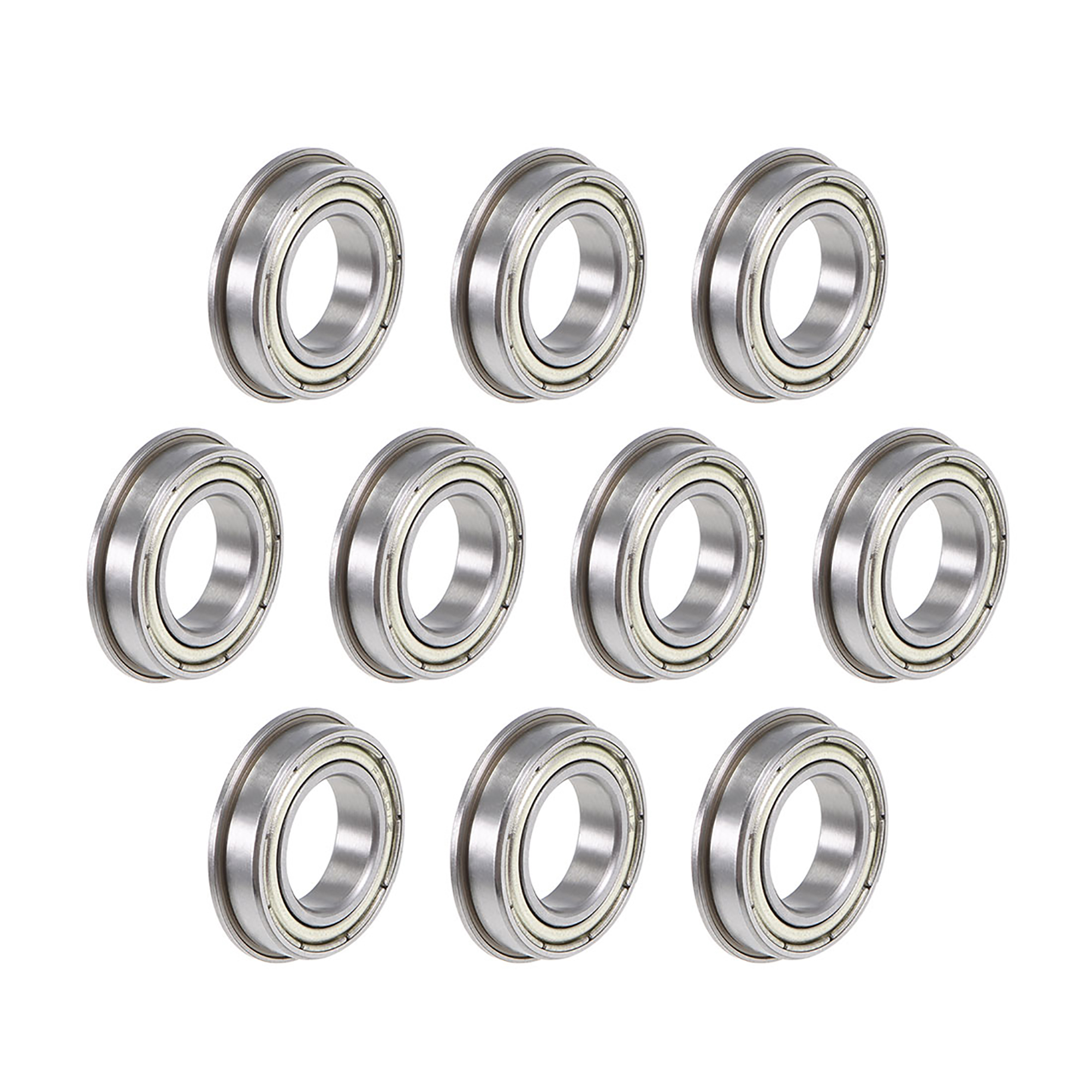 Uxcell F6000ZZ Flange Ball Bearing, 10x26x8mm Shielded Chrome