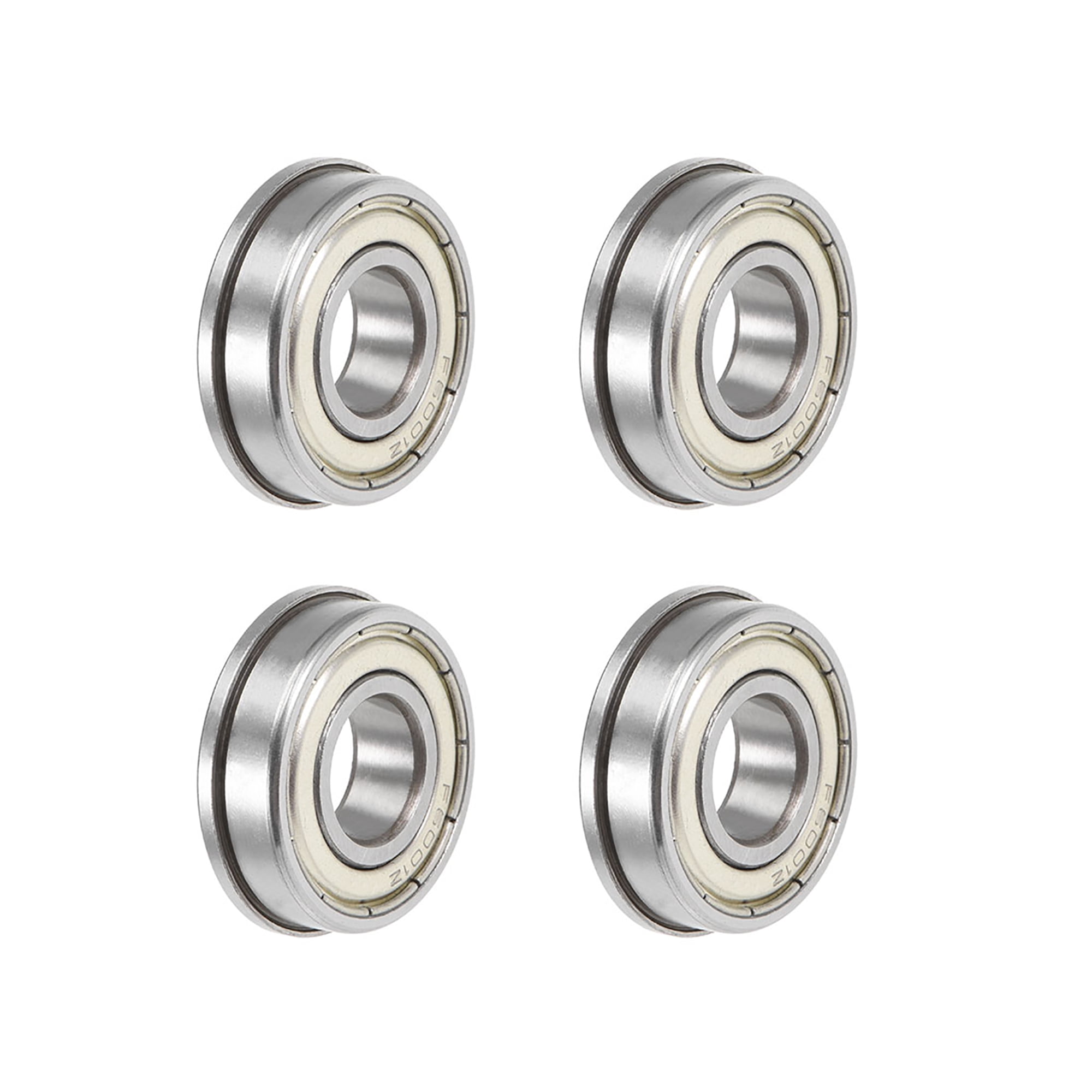QUARKZMAN FR8-2RS flens kogellagers 1/2 x 1-1/8 x 5/16 inch dubbel afgedicht chroom staal flenslagers, 10 stuks