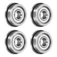 Uxcell F604ZZ Flanged Ball Bearing, 4pcs 4 x 12 x 4 mm Chrome Steel