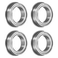 Uxcell F6700ZZ Flanged Ball Bearing, 4pcs 10 x 15 x 4 mm Chrome Steel