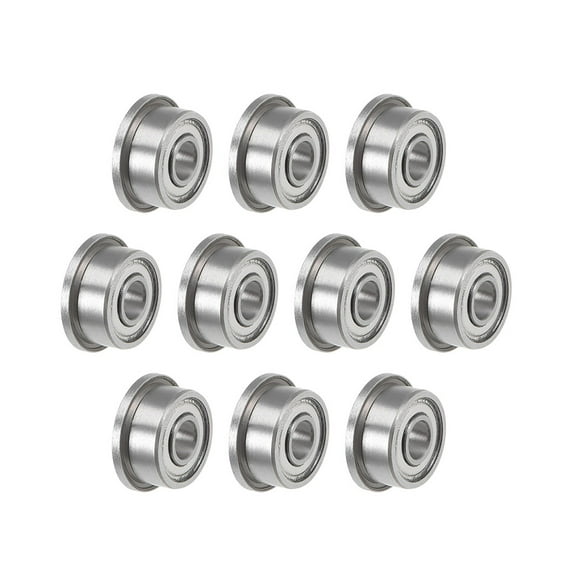 Uxcell F688ZZ Flange Ball Bearing, 8x16x5mm Shielded Chrome Bearings 10pcs F693ZZ